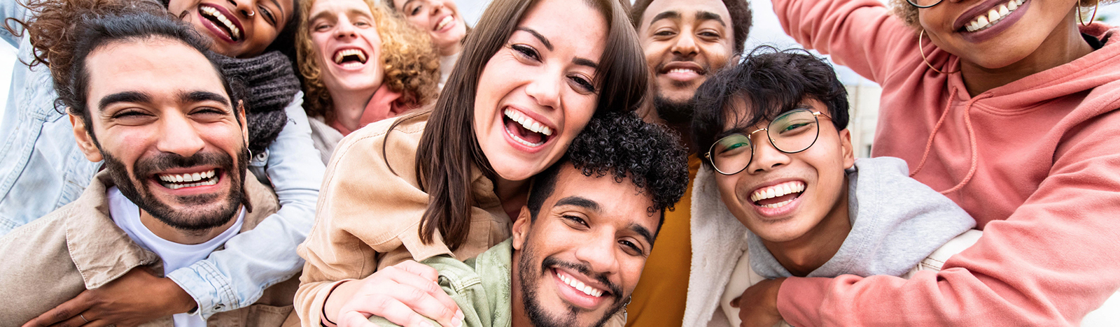 Group of diverse young adults