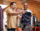 Two young men shopping for clothing