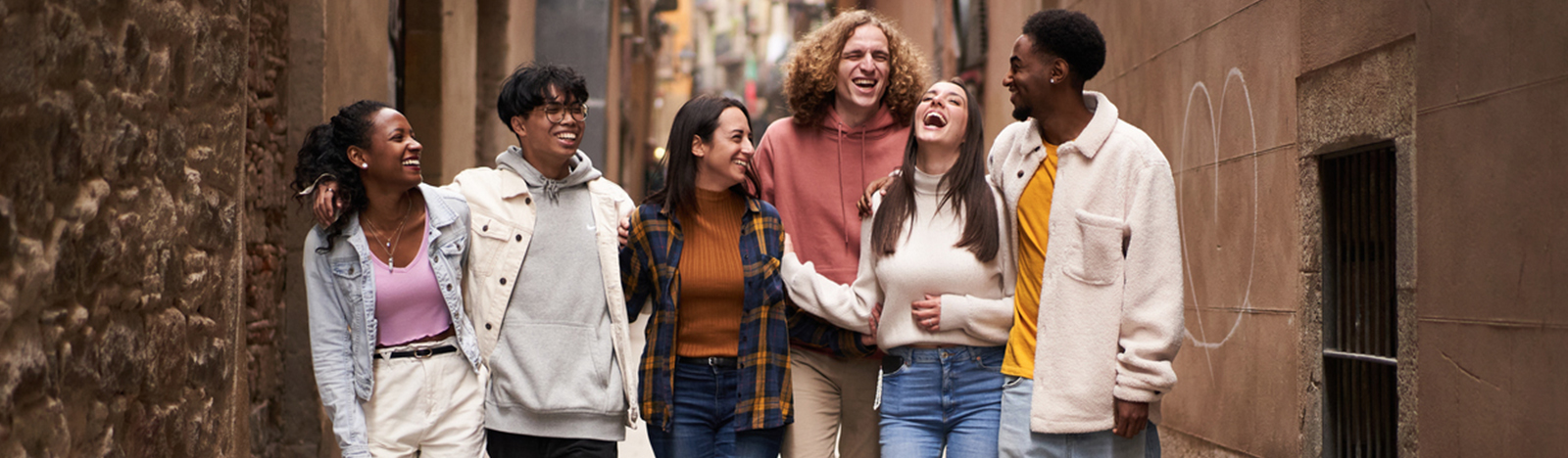 Group of diverse young adults